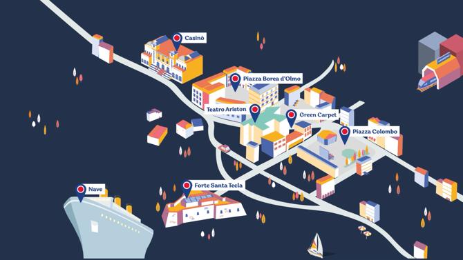 Tra palco e città cartina