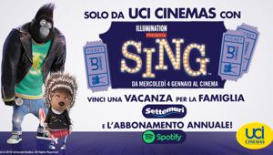 Uci Cinemas sceglie Settemari e Wepromo per un co-marketing legato al film d’animazione ‘Sing’