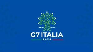 Un olivo antico stilizzato e sette olive: il simbolo del G7 a guida italiana