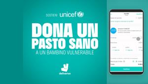 Deliveroo e Unicef Italia uniti per dare sostegno alimentare ai bambini vulnerabili con una raccolta fondi su App e web