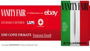 Vanity Fair mette all'asta su Ebay 100 copie speciali del numero "L'Italia Siamo Noi" firmate dall'artista Francesco Vezzoli
