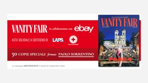 Vanity Fair torna su ebay con 50 copie speciali del numero diretto da Paolo Sorrentino. Al via la campagna “Never give up” ideata da Independent Ideas.