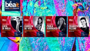 Giuria Bea Italia 2019/1. I vicepresidenti De Vita (Edison), Di Mola (Bmw), Ferrigato (UniCredit) e Pezzini (Coca-Cola) in pochi tweet