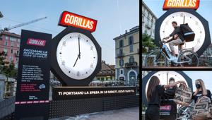 Gorillas con DUDE in centro a Milano per rivoluzionare il modo di fare la spesa e sensibilizzare sullo spreco alimentare
