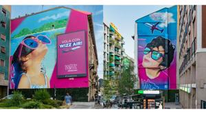 Una vacanza da sogno: a Milano WIZZair protagonista di due art wall con Clear Channel Italia