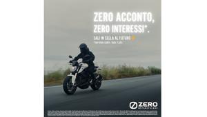 Zero Motorcycles sostiene chi desidera passare all'elettrico con una campagna promozionale, "Zero acconto, zero interessi"